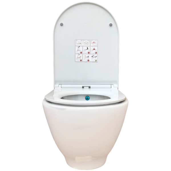 Подвесной безободковый унитаз с функцией биде с сиденьем микролифт beWash Granville HRKA054H1VE0W5SZ0