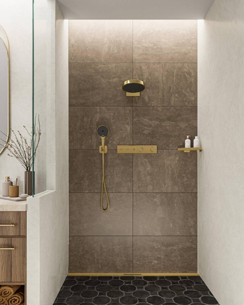 Ручной душ Hansgrohe Rainfinity 130 3jet EcoSmart 26865990 полированное золото