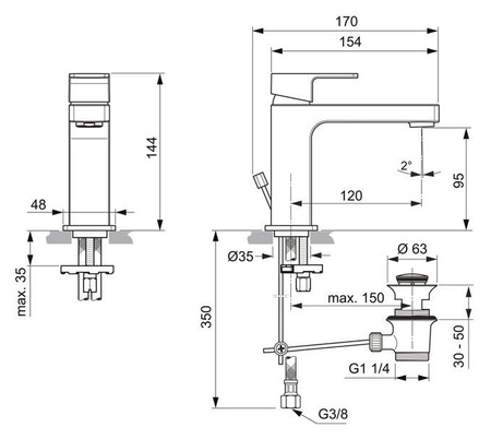 Смеситель для раковины Ideal Standard Edge A7101AA