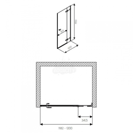 Двери распашные Kolo Next Reflex (левые) HDRF12222003L