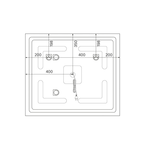 Зеркало с подсветкой IDDIS Oxford 80 (ЗЛП110)