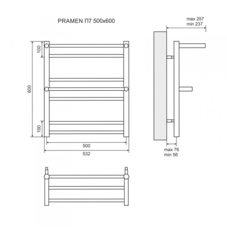 Полотенцесушитель Lemark Pramen LM33607