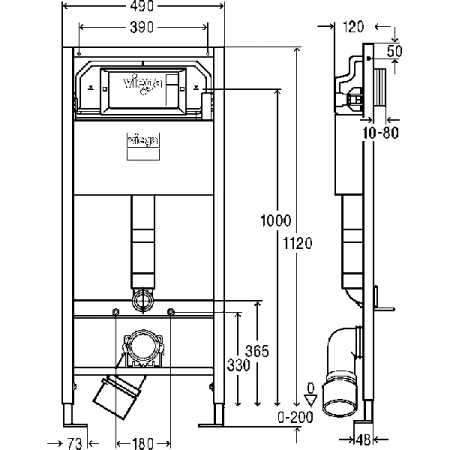 Инсталляция для подвесного унитаза Prevista Dry 8524 771973