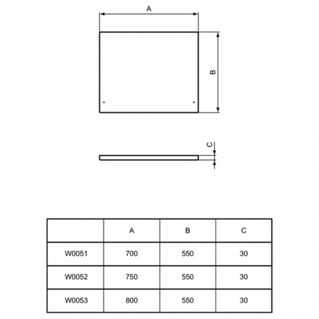 Панель для ванны 75 см Ideal Standard SIMPLICITY W005201