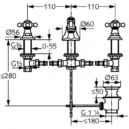 Смеситель для раковины Kludi Adlon/1926 510460520