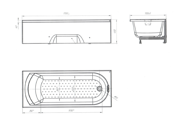 Poseidon Ванна "Lily" 170x70 Lily 01лил1770 Poseidon Ванна "Lily" 170x70 Lily 01лил1770