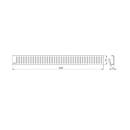 Решетка глянцевая AlcaPlast LINE-1050L