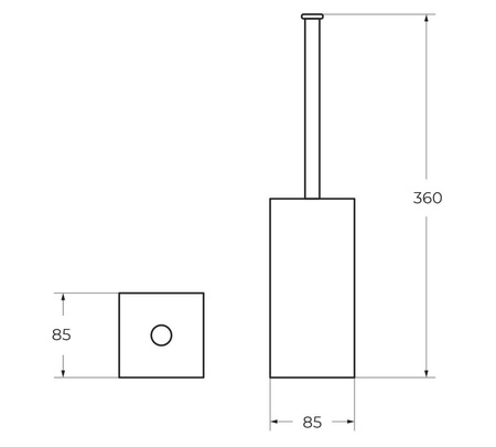 Щетка для унитаза напольная ART&MAX PLATINO AM-E-D001AL