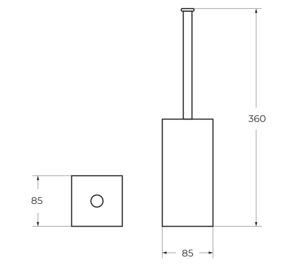 Щетка для унитаза напольная ART&MAX PLATINO AM-E-D001AL