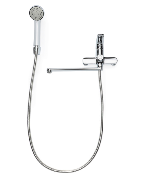 Смеситель для ванны однорычажный универсальный с душевым набором Agger Nice A2521100 хром