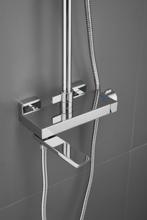 Душевая система с изливом Belz B24672, хром