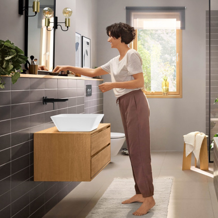 Смеситель для раковины встраиваемый Hansgrohe Rebris E 72568670 черный матовый