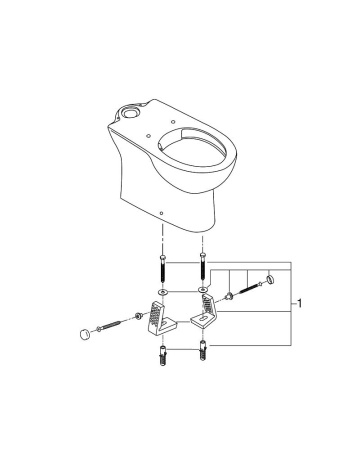 Унитаз напольный безободковый GROHE Bau Ceramic 39429 000 (39429000)