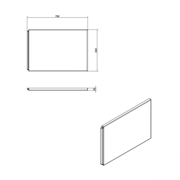 Панель для ванны боковая Cersanit VIRGO 80 P-PB-VIRGO*80