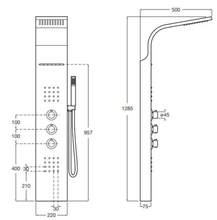 Душевая панель Roca Evolution 5A9B8BC00
