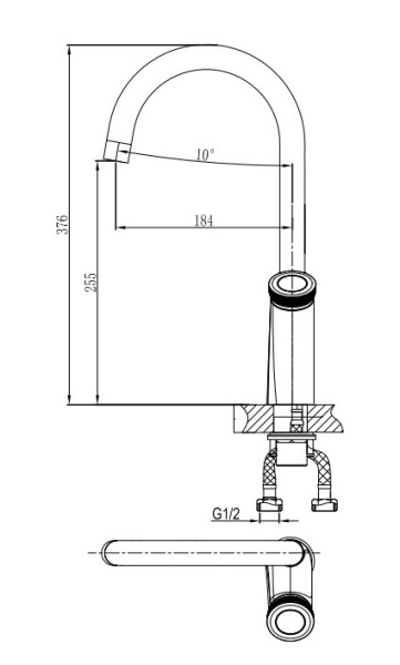 Смеситель для кухни D&K Bayern.Alfeld  (DA1482401)