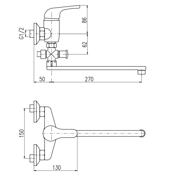 Смеситель для ванны Rav Slezak Sazava SA058.5