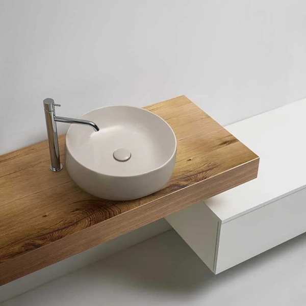 Раковина накладная (40х40) Kerasan Nolita 534481 бежевый матовый