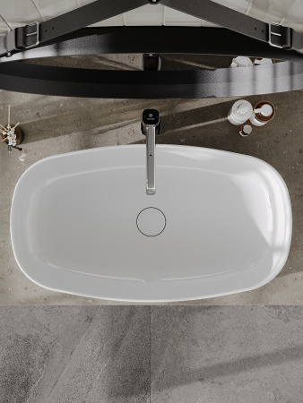 Раковина накладная (67,5х35) Orange  B07-675W белый глянец