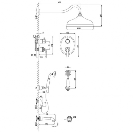 Душевая программа для ванны Lemark Brava (LM4722G)