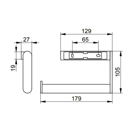 Полотенцедержатель Keuco (Plan), хром 14922 010000