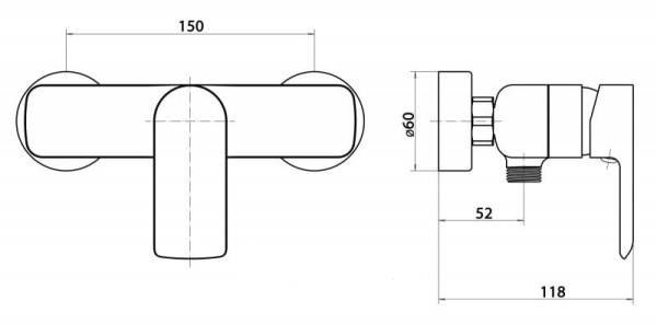 Смеситель для душа Cezares Amalfa AMALFA-DM-01