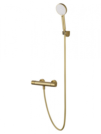 Смеситель для душа с термостатом WONZON & WOGHAND INN 6, брашированное золото WW-B2029-A-BG