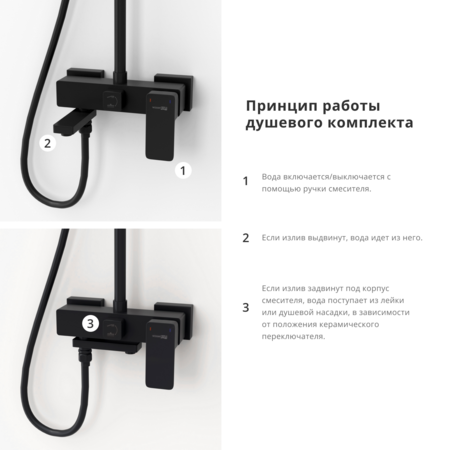 Душевая система с изливом WasserKRAFT A27701