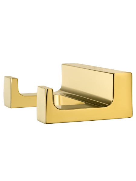 Двойной крючок для ванной WONZON & WOGHAND ECLIPSE, глянцевое золото WW-9125-LG