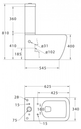 Унитаз-компакт BelBagno Ardente-R BB8363CPR
