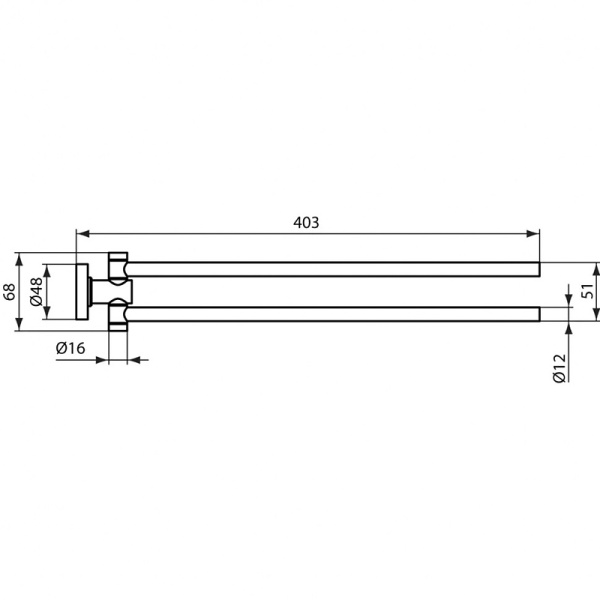 Полотенцедержатель Ideal Standard IOM A9131AA Полотенцедержатель Ideal Standard IOM A9131AA