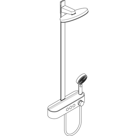 Душевая система с термостатом Hansgrohe Pulsify S 24241670 черный матовый