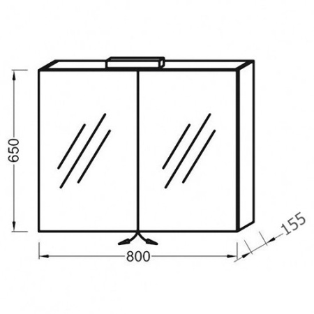 Зеркальный шкаф (80х65) Jacob Delafon Presquile EB928-J5