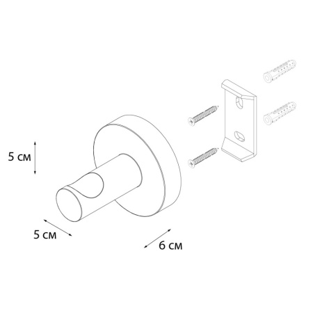 Крючок одинарный Fixsen Comfort Gold (FX-87005)