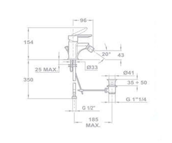 Смеситель для биде MOFEM DIAMANT 144-0005-08