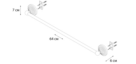 Полотенцедержатель FIXSEN Retro трубчатый FX-83801