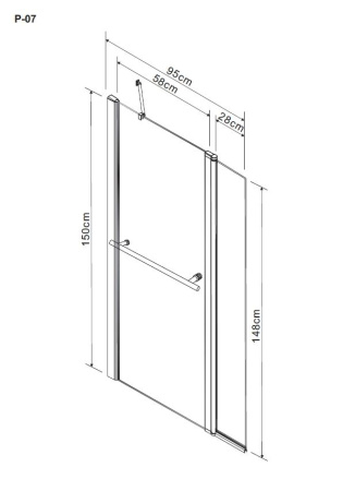 Шторка для ванны 1Marka  P-07