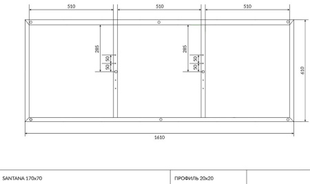 Рама для ванны Cersanit SANTANA 170 K-RW-SANTANA*170n