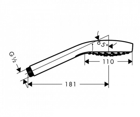 Ручной душ Hansgrohe Croma Select S 1jet EcoSmart 26806400 белый/хром 