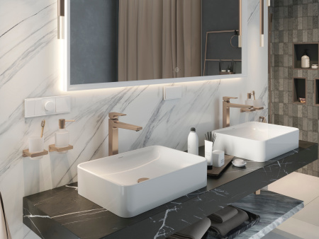 Стакан для зубных щеток Hansgrohe AddStoris 41749140 шлифованная бронза