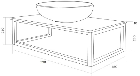 Столешница из керамогранита 1Marka Loft  60 Ц0000008734