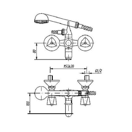 Смеситель для ванны MOFEM DIAMANT 141-0055-02