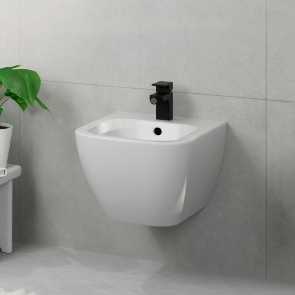 Смеситель для биде с донным клапаном Hansgrohe Vernis Shape 71211670 черный матовый