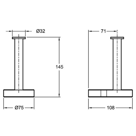 Держатель туалетной бумаги Jacob Delafon Singulier  15217D-CP