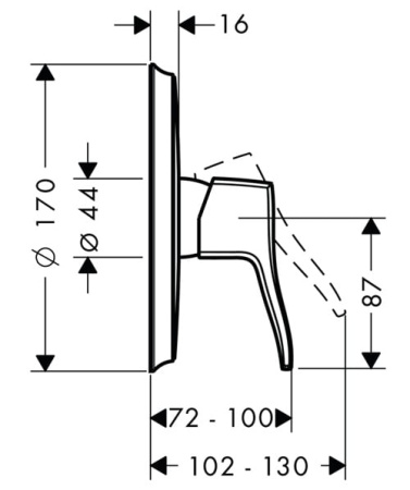 Смеситель для душа Hansgrohe Metris Classic 31676000