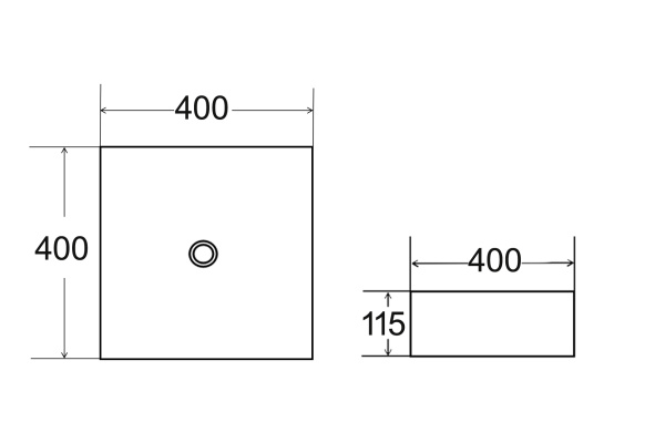 Накладная раковина (40х40) Bronze de Luxe зеленая  1063