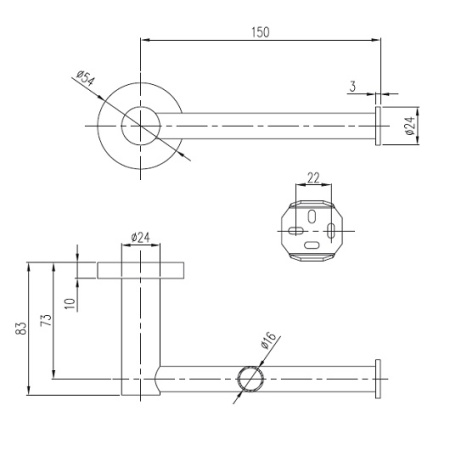 Бумагодержатель Villeroy & Boch Elements-Tender TVA15101400061