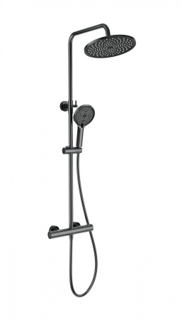 Душевая система с термостатом WONZON & WOGHAND INN 1, темный графит WW-B3013-T1-BGG