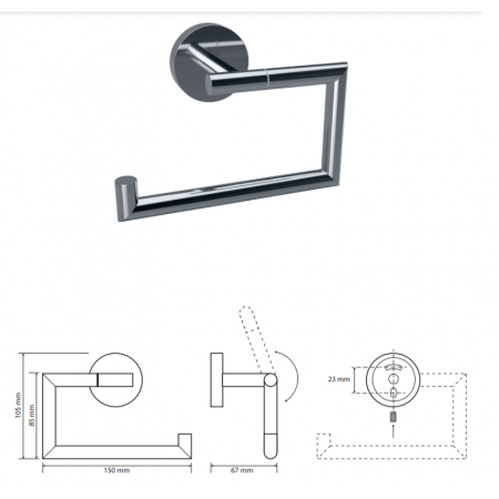 Держатель туалетной бумаги без крышки Bemeta Omega 199112042