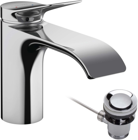 Смеситель для раковины с донным клапаном Hansgrohe Vivenis 75010000 хром 